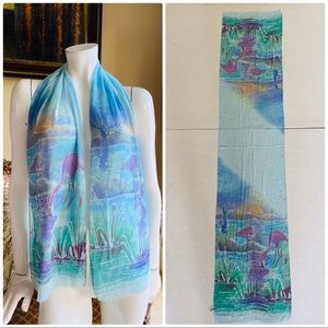 Ifadi Greece Flamingo Print Scarf